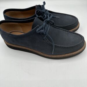 Clarks Oxfords Glick Bayview Nubuck Leather Shoes Navy 10 business casual 25-17
